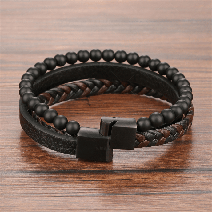 Angstarmband - Kalmerende zwarte antistressarmband met kralen-Hallo Susanne