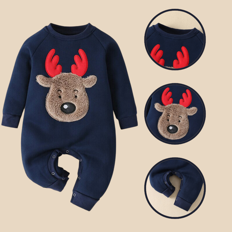 Baby eland Romper | Schattige Kerstromper voor Baby's-Hallo Susanne