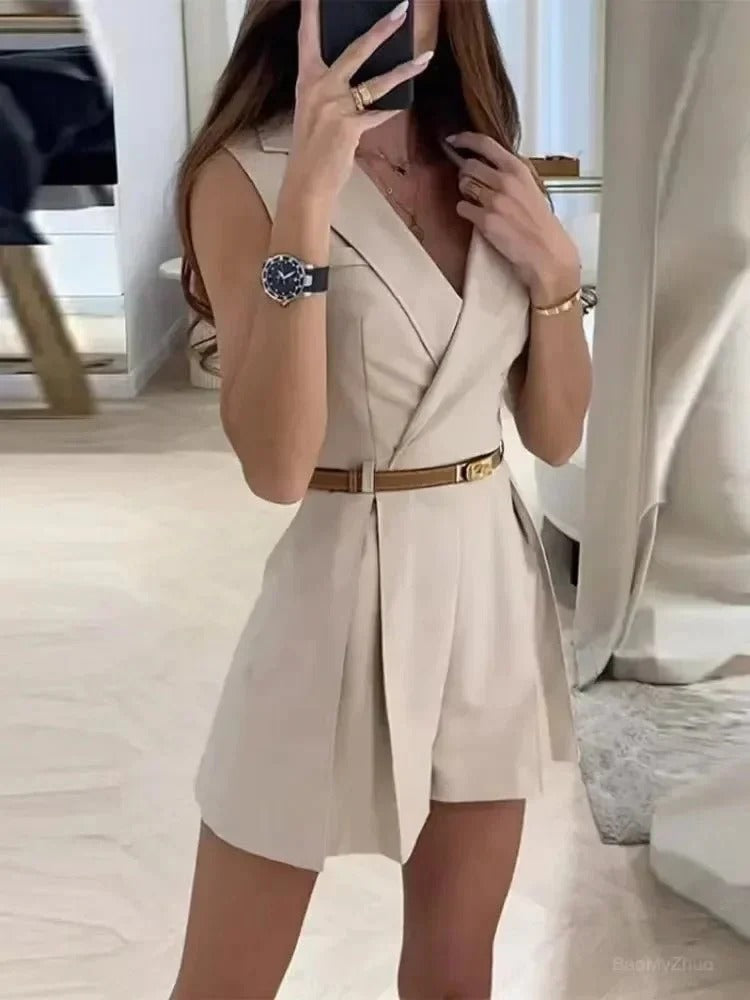 Blazer Shapeback | Mouwloos | V-Hals | Zomer Jumpsuit | Vrouwen Shapeback-Hallo Susanne
