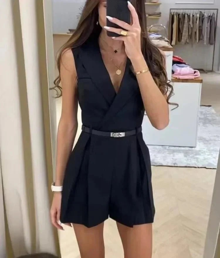 Blazer Shapeback | Mouwloos | V-Hals | Zomer Jumpsuit | Vrouwen Shapeback-Hallo Susanne