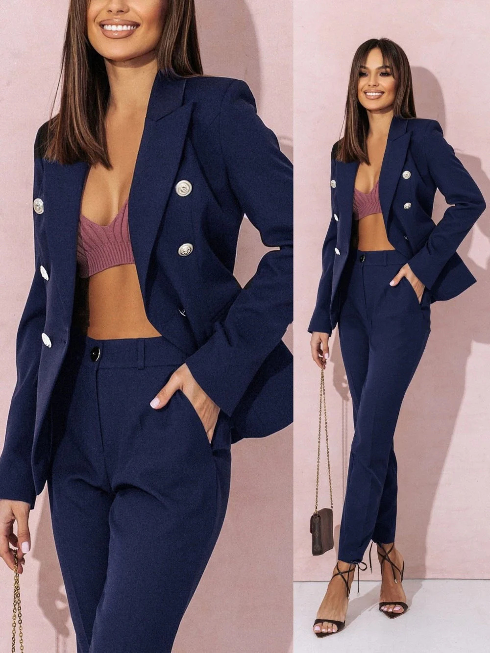 Blazer voor dames | Getailleerd | Double Breasted | Blazerjasje | Damescolbert-Hallo Susanne