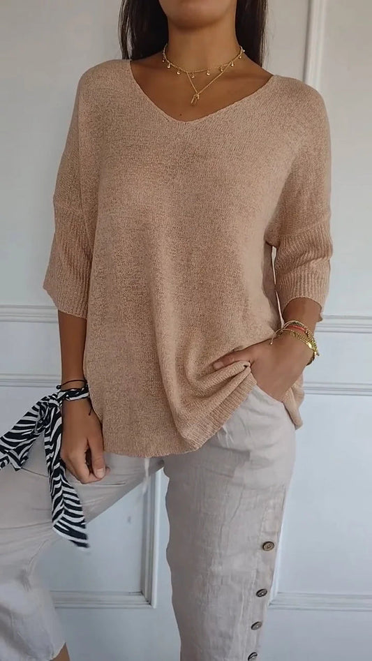 Blouse - Halve Mouw - Los model - Trui - Dameskleding-Hallo Susanne