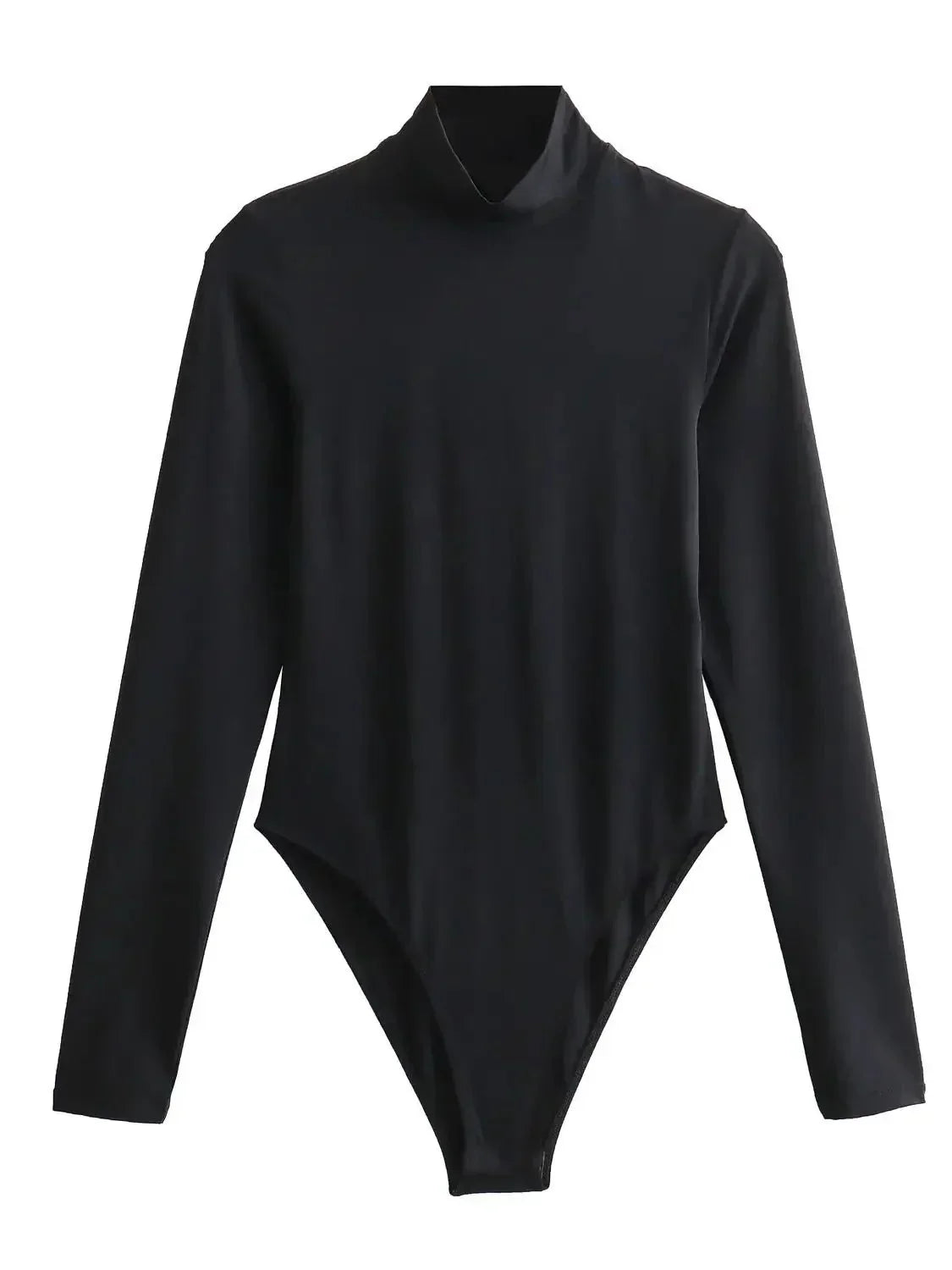 Bodysuit met hoge hals - Bodysuit met lange mouwen en coltrui voor dames-Hallo Susanne