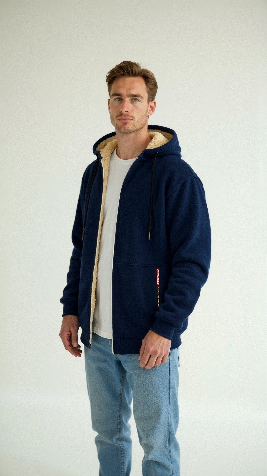 Bontgevoerde Hoodie - Warm - Zip-Up - Winter Hoodie - Heren Hoodie Jas-Hallo Susanne