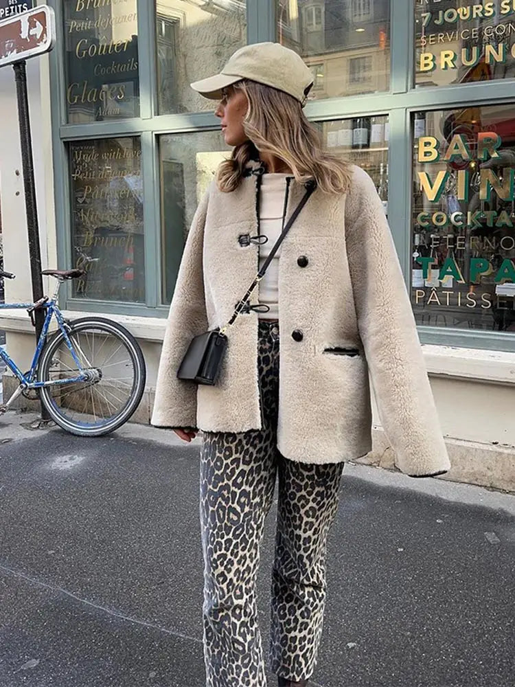 Bontjas | Crème | Warm | Bontjas | Vrouwen Winterjas-Hallo Susanne