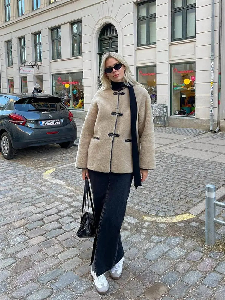 Bontjas | Crème | Warm | Bontjas | Vrouwen Winterjas-Hallo Susanne