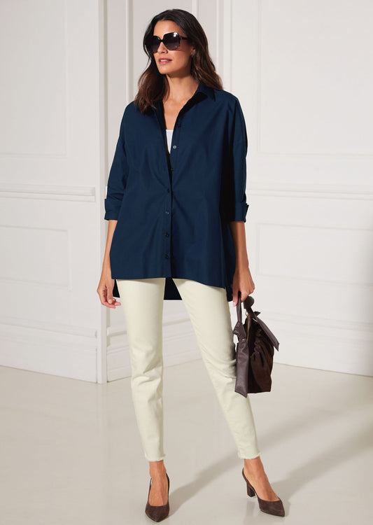 Button-Up Blouse | Lange Mouwen | Los Pasvorm | Oversized Blouse | Button-Up Shirt Vrouwen-Hallo Susanne