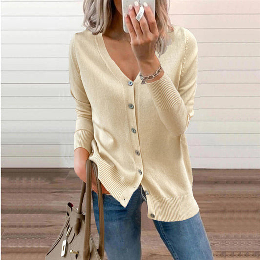 Button-Up vest - Klassiek losvallend vest met dunne V-hals voor dames-Hallo Susanne