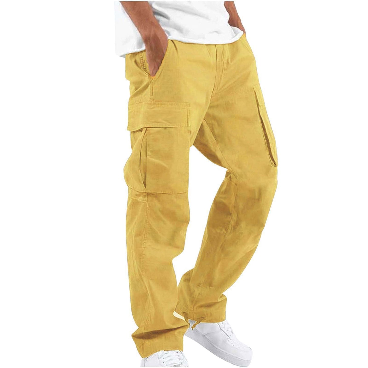 Cargo Broek - Heren Casual Baggy Loose Fit Cargo Broek-Hallo Susanne