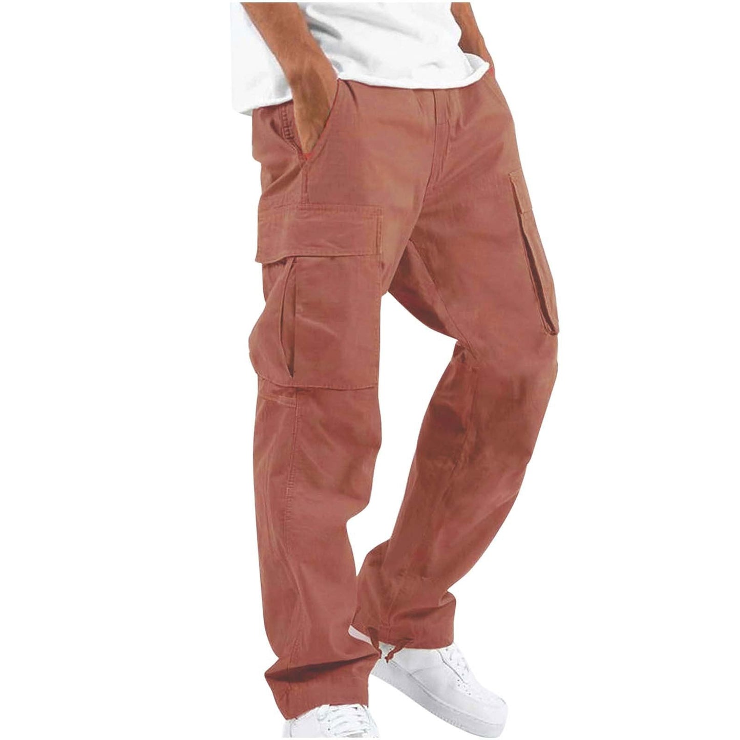 Cargo Broek - Heren Casual Baggy Loose Fit Cargo Broek-Hallo Susanne