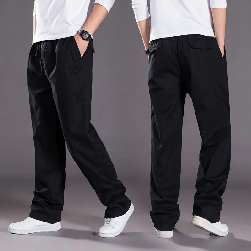Cargo Broek | Rechte pijpen | Katoen | Losse pasvorm | Herenkleding-Hallo Susanne