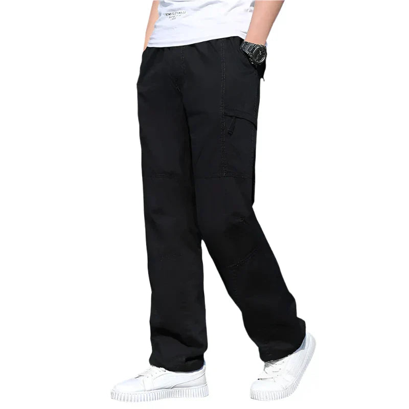 Cargo Broek | Rechte pijpen | Katoen | Losse pasvorm | Herenkleding-Hallo Susanne