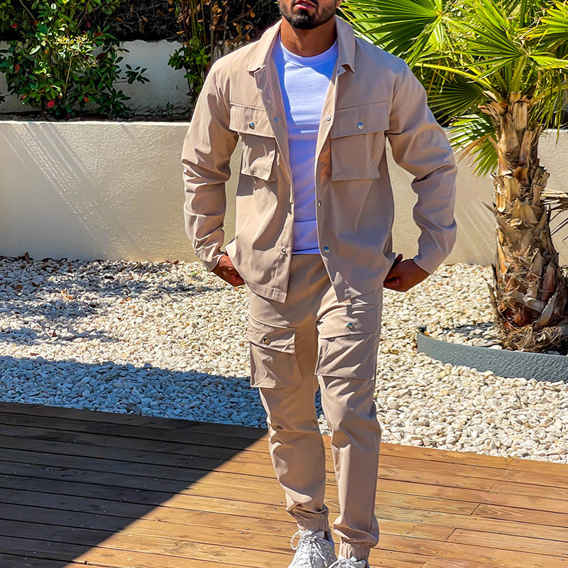 Cargo Set - Slim fit - Button-Up - Cargo Tweedelige Set - Herenkleding-Hallo Susanne