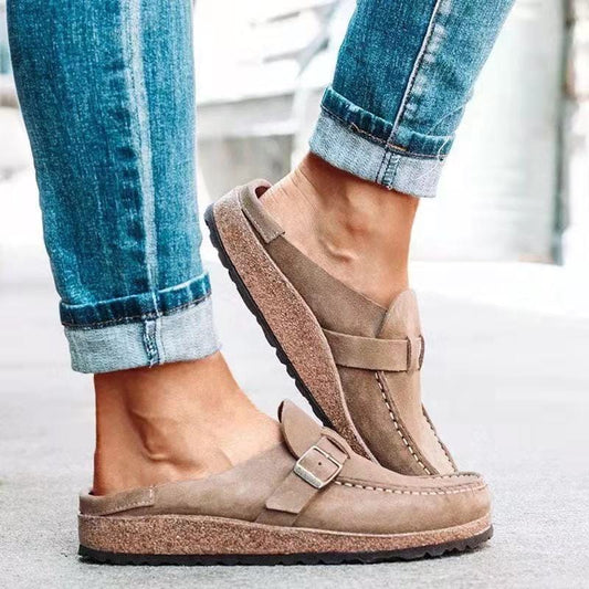 Clogs - Damesschoenen Retro Suède Slip-On Mule-Hallo Susanne