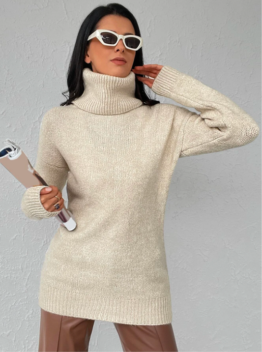 Coltrui | Hoge Hals | Lange Mouwen | Gebreide Trui | Gebreide Vrouwenmode-Hallo Susanne