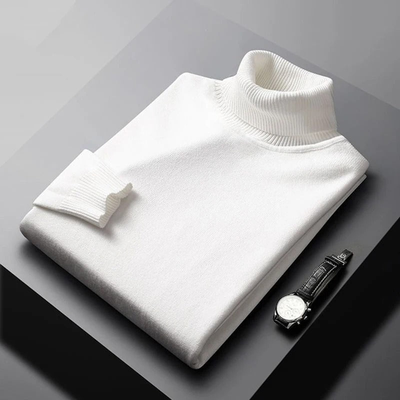 Coltrui - Hoge Hals - Slim Fit - Gebreide Trui - Herenbreigoed-Hallo Susanne