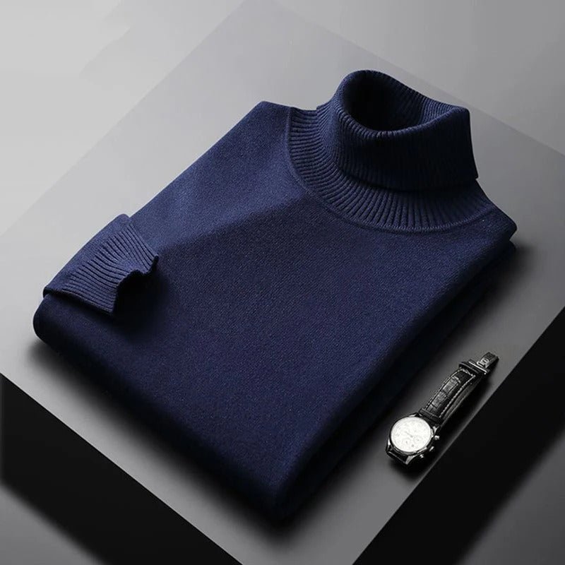 Coltrui - Hoge Hals - Slim Fit - Gebreide Trui - Herenbreigoed-Hallo Susanne