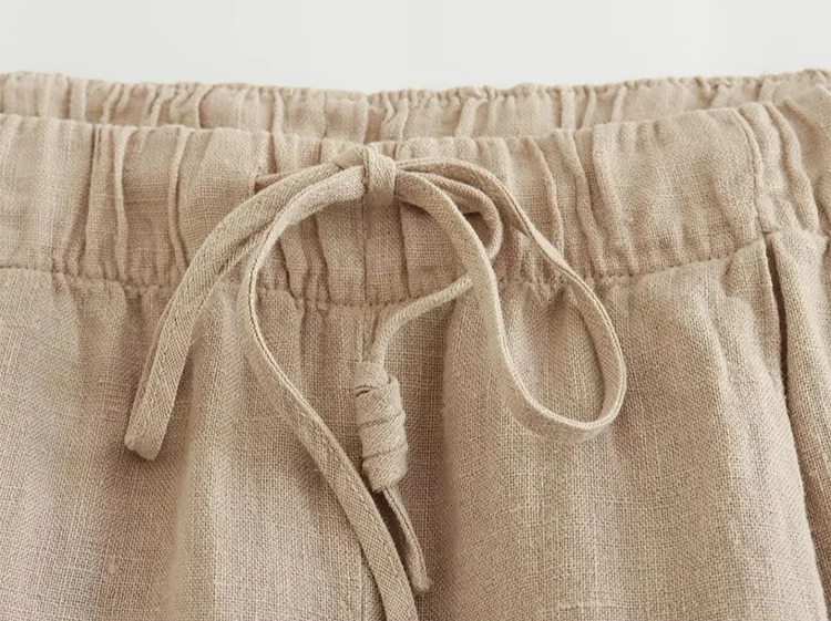 Coord Set - Linnen - Wijde pijpen - Halternek - Tweedelige set - Zomerkleding voor dames-Hallo Susanne