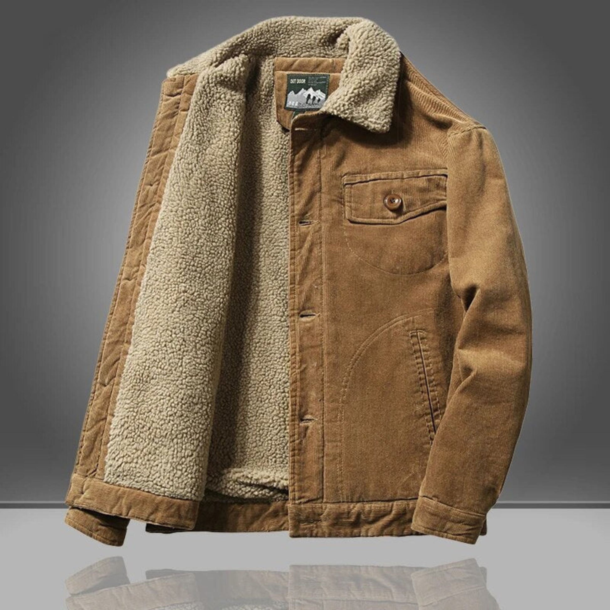 Corduroy Jas - Casual - Met fleece gevoerd - Winterjas - Herenjas-Hallo Susanne