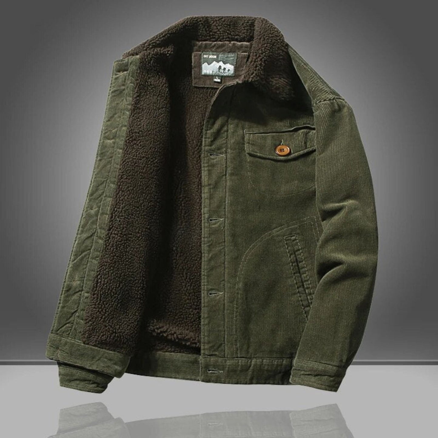 Corduroy Jas - Casual - Met fleece gevoerd - Winterjas - Herenjas-Hallo Susanne