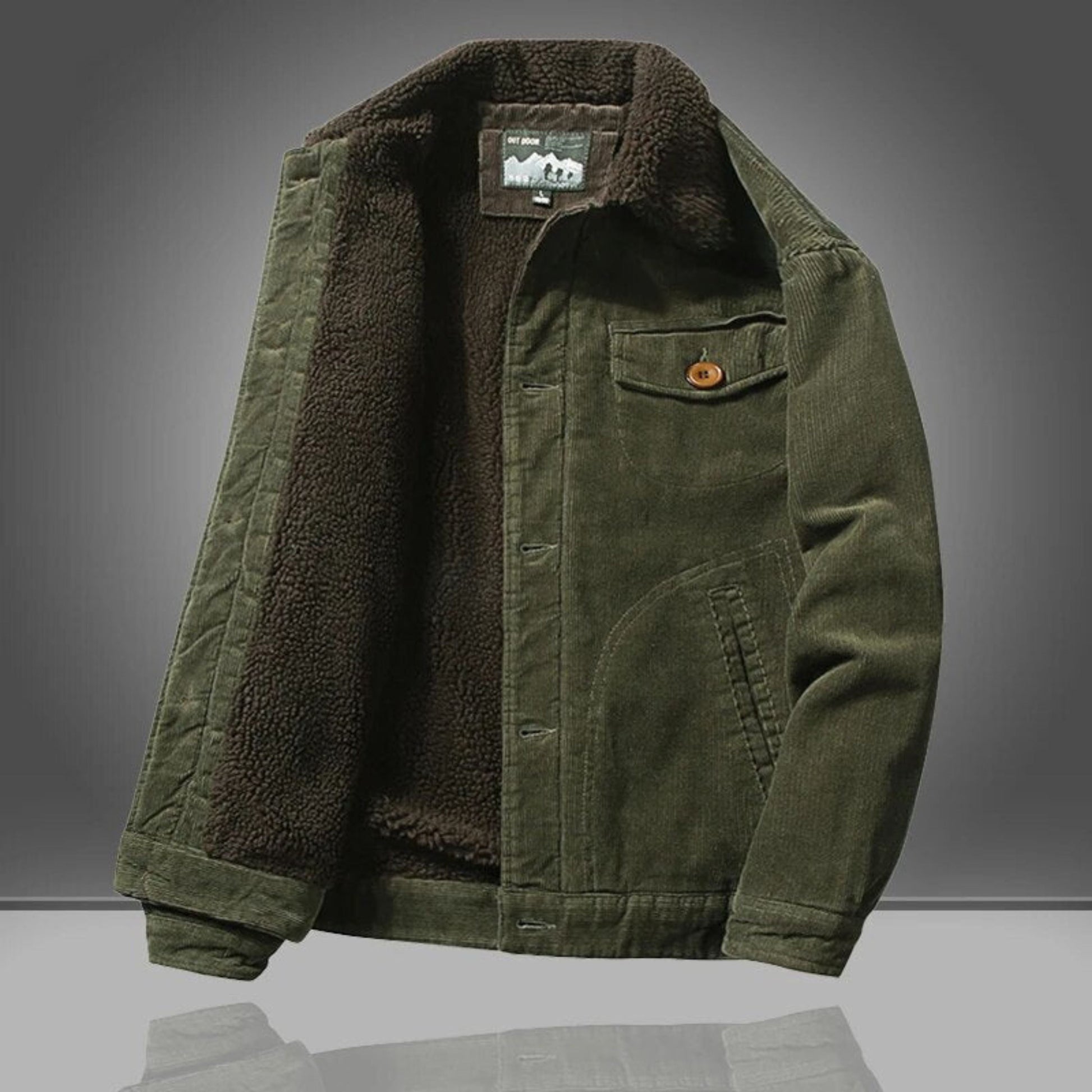 Corduroy Jas - Casual - Met fleece gevoerd - Winterjas - Herenjas-Hallo Susanne
