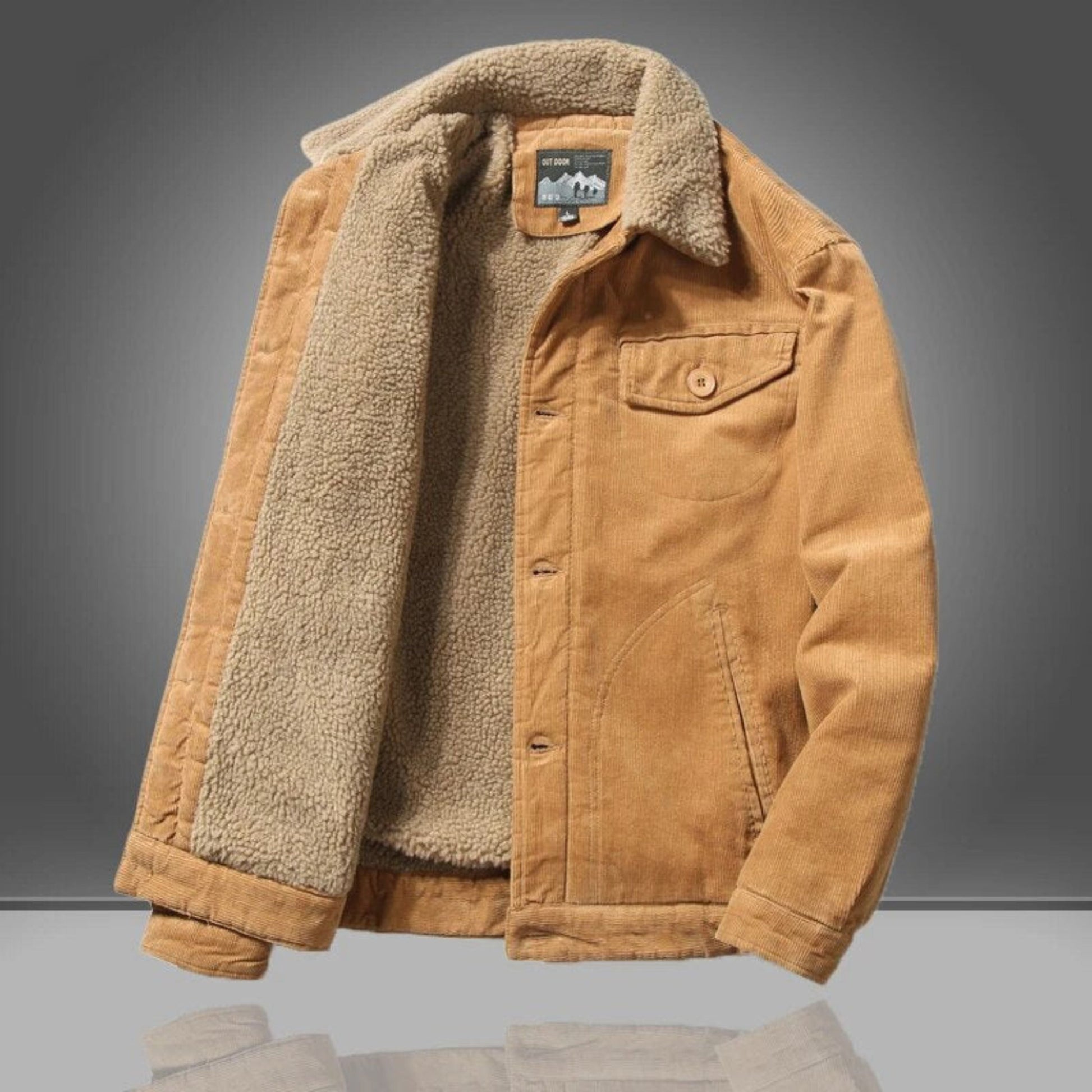 Corduroy Jas - Casual - Met fleece gevoerd - Winterjas - Herenjas-Hallo Susanne
