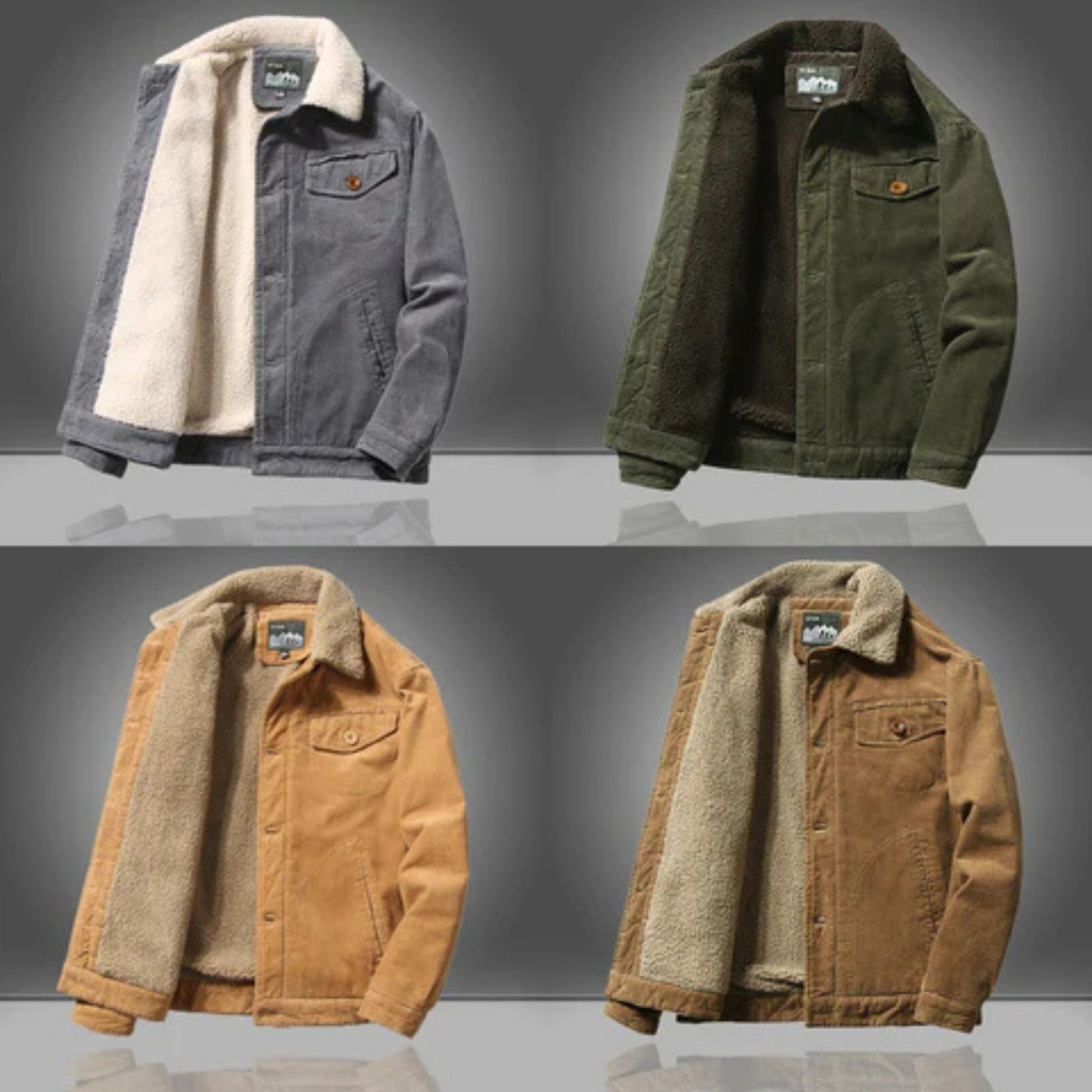 Corduroy Jas - Casual - Met fleece gevoerd - Winterjas - Herenjas-Hallo Susanne