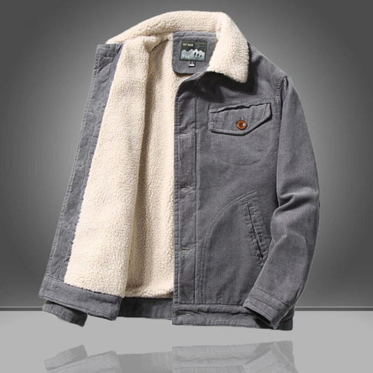 Corduroy Jas - Casual - Met fleece gevoerd - Winterjas - Herenjas-Hallo Susanne