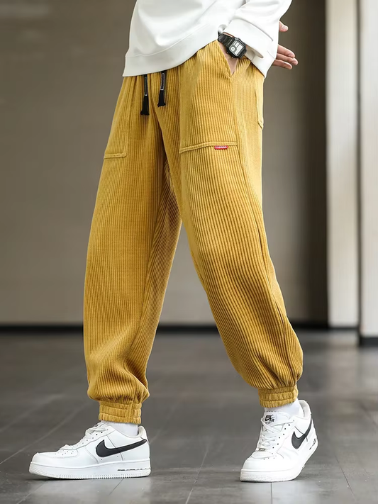 Corduroy broek - Baggy - Los model - Corduroy Joggers - Heren Joggers-Hallo Susanne
