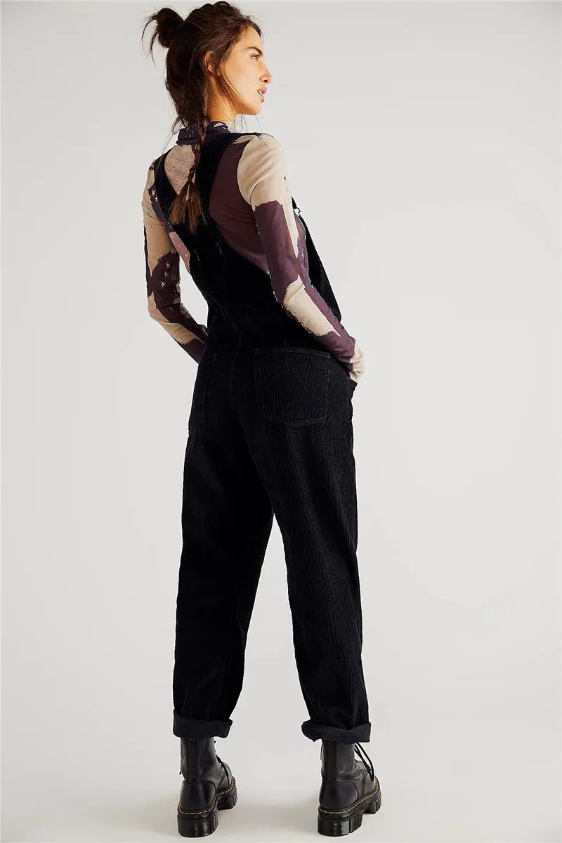 Corduroy tuinbroek | Mouwloos | Jumpsuit | Koord Overalls | Dameskleding-Hallo Susanne