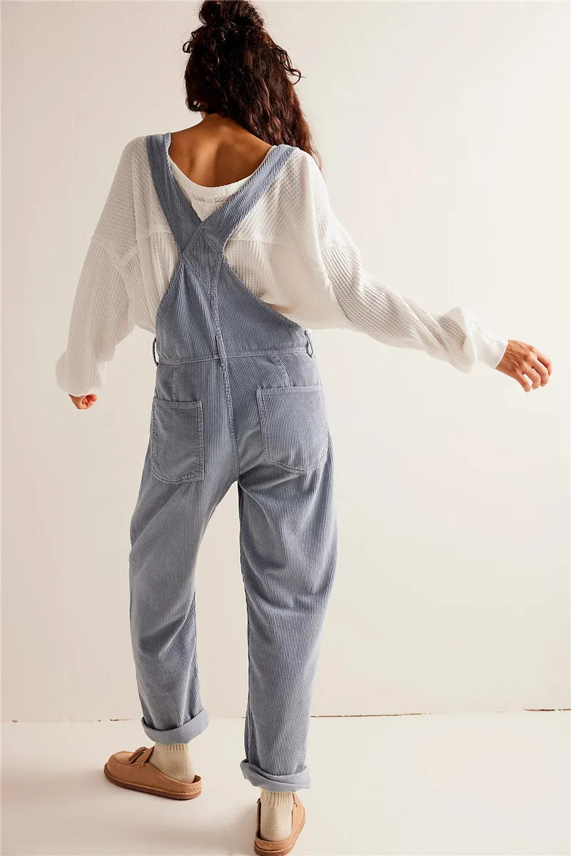 Corduroy tuinbroek | Mouwloos | Jumpsuit | Koord Overalls | Dameskleding-Hallo Susanne