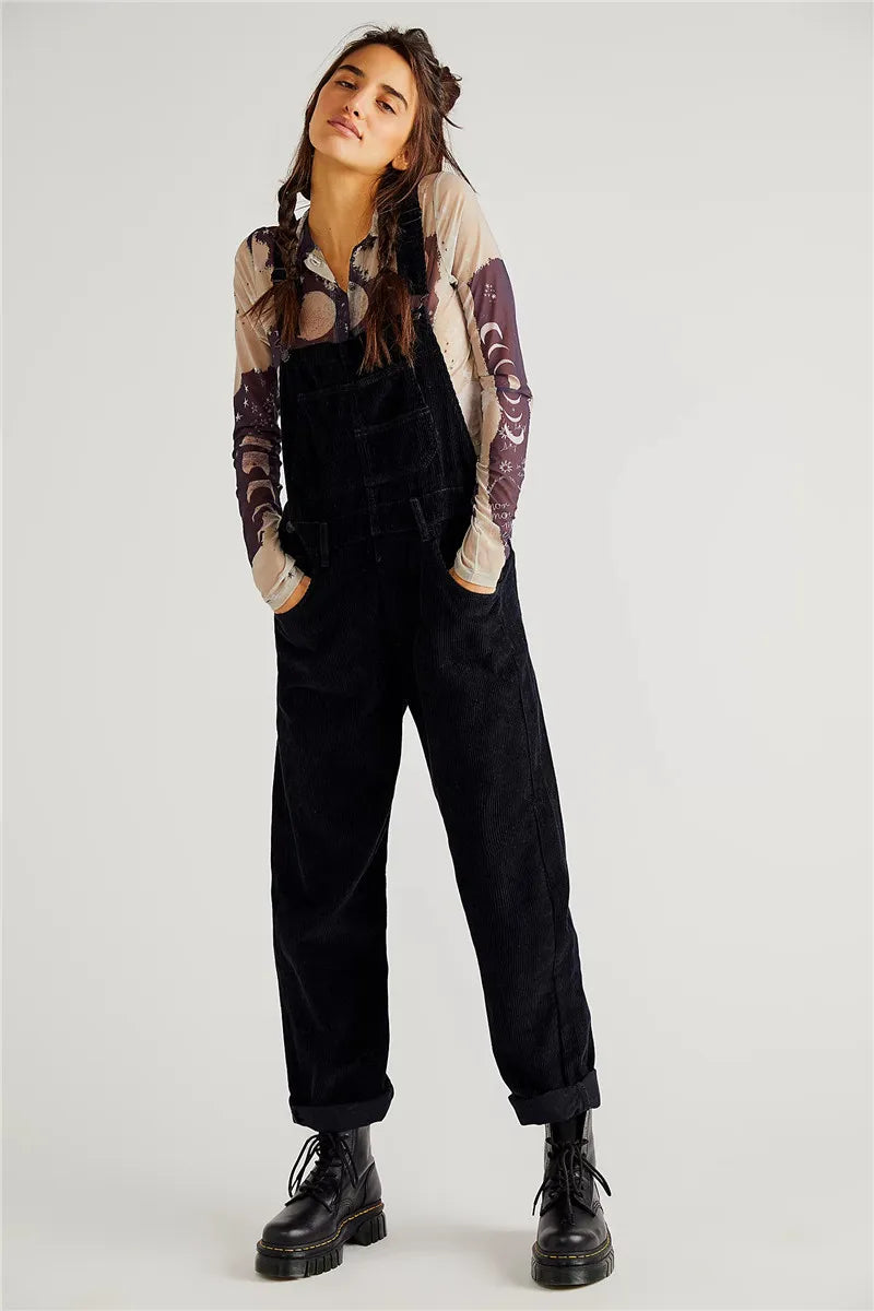 Corduroy tuinbroek | Mouwloos | Jumpsuit | Koord Overalls | Dameskleding-Hallo Susanne