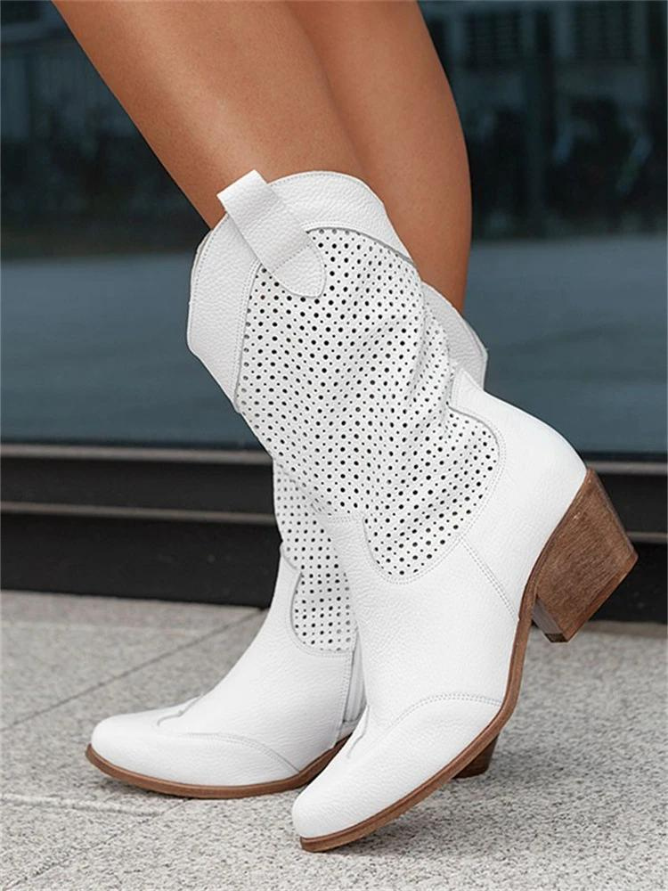 Cowboylaarzen | Halflang | Blokhak | Cowgirl-laarzen | Dameslaarzen-Hallo Susanne