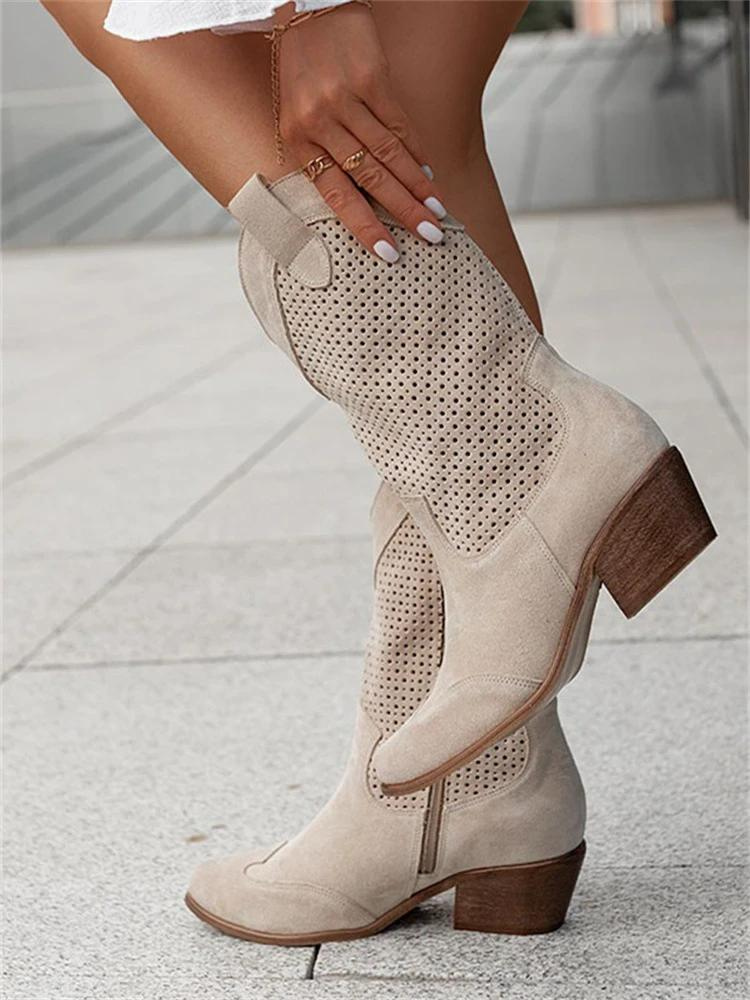 Cowboylaarzen | Halflang | Blokhak | Cowgirl-laarzen | Dameslaarzen-Hallo Susanne