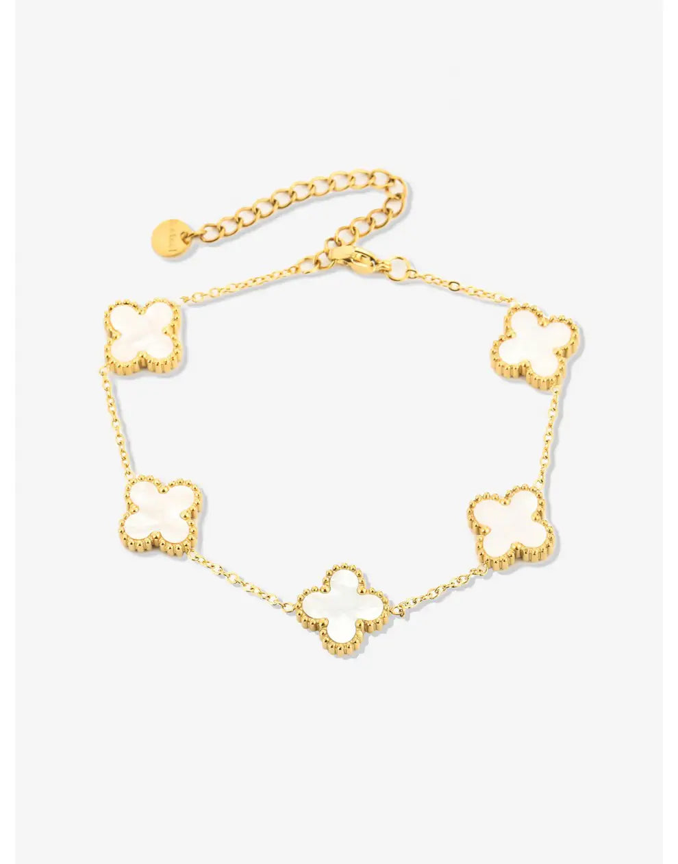 Damesarmband | Verstelbaar | Zilver | Gouden armband | Klaverarmband-Hallo Susanne