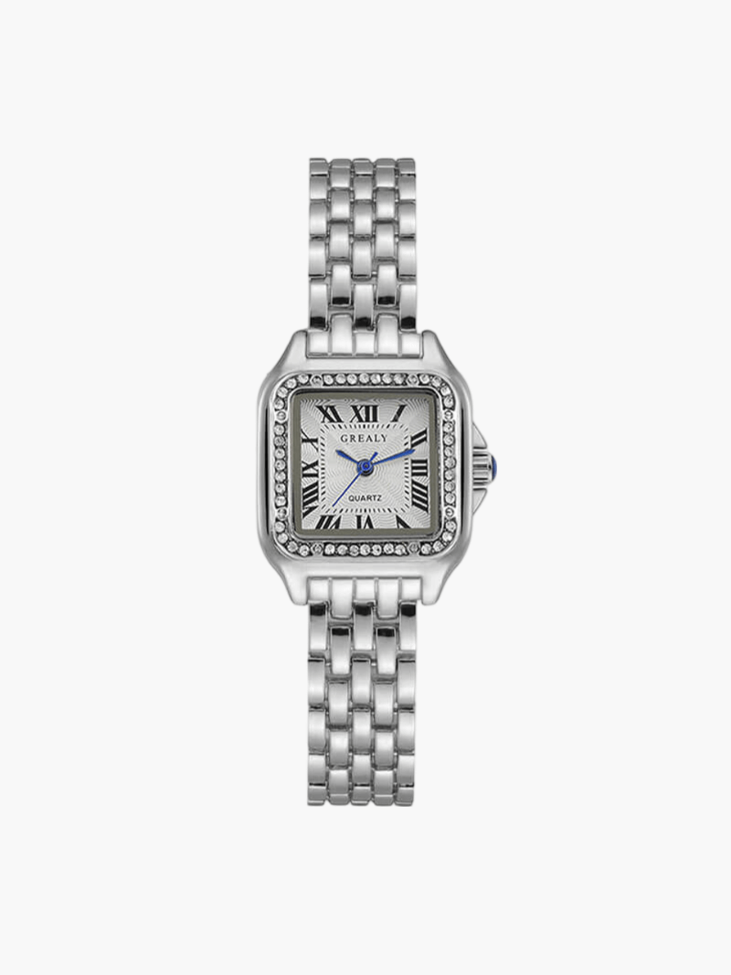 Dameshorloge | Klein | Diamanten | Vierkant horloge | Quartzhorloge-Hallo Susanne