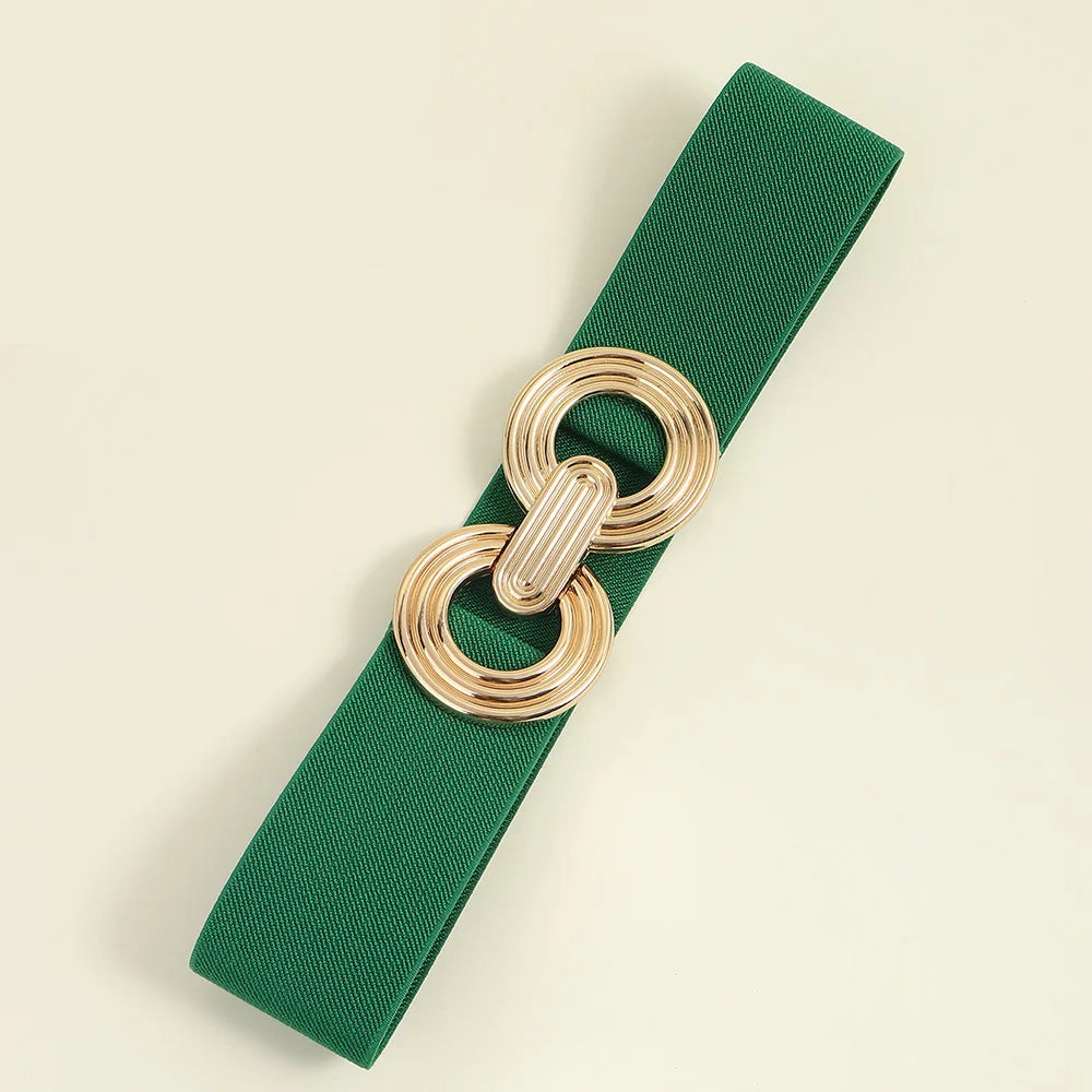 Damesriem - Stretch - Gouden gesp - Elastische riem - Tailleband-Hallo Susanne