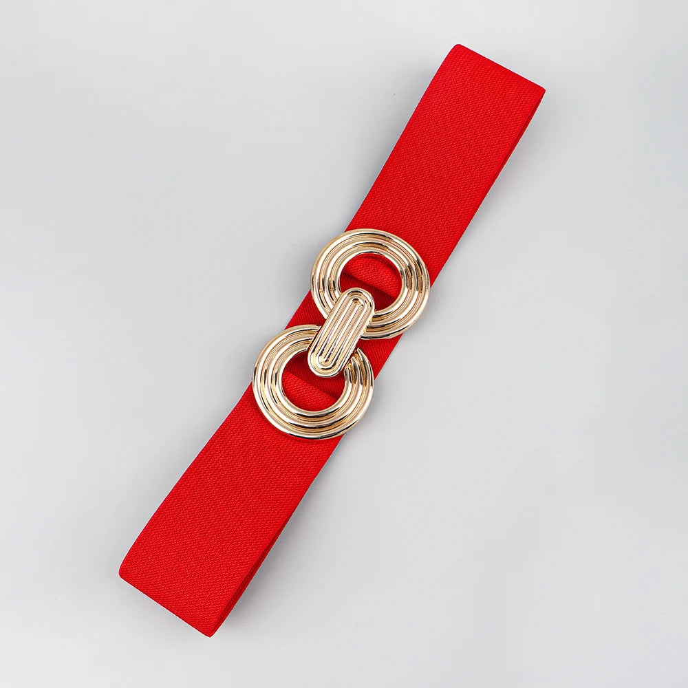Damesriem - Stretch - Gouden gesp - Elastische riem - Tailleband-Hallo Susanne