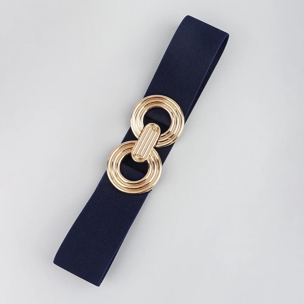 Damesriem - Stretch - Gouden gesp - Elastische riem - Tailleband-Hallo Susanne