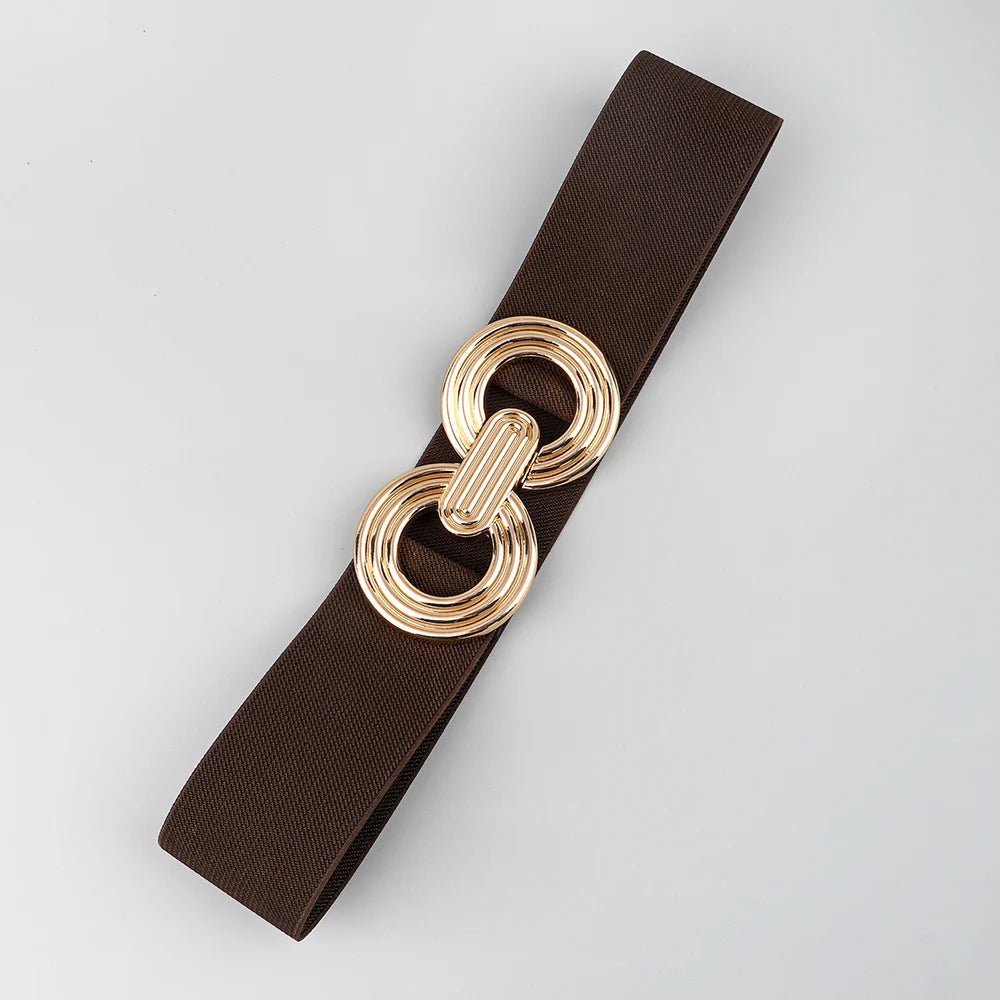 Damesriem - Stretch - Gouden gesp - Elastische riem - Tailleband-Hallo Susanne