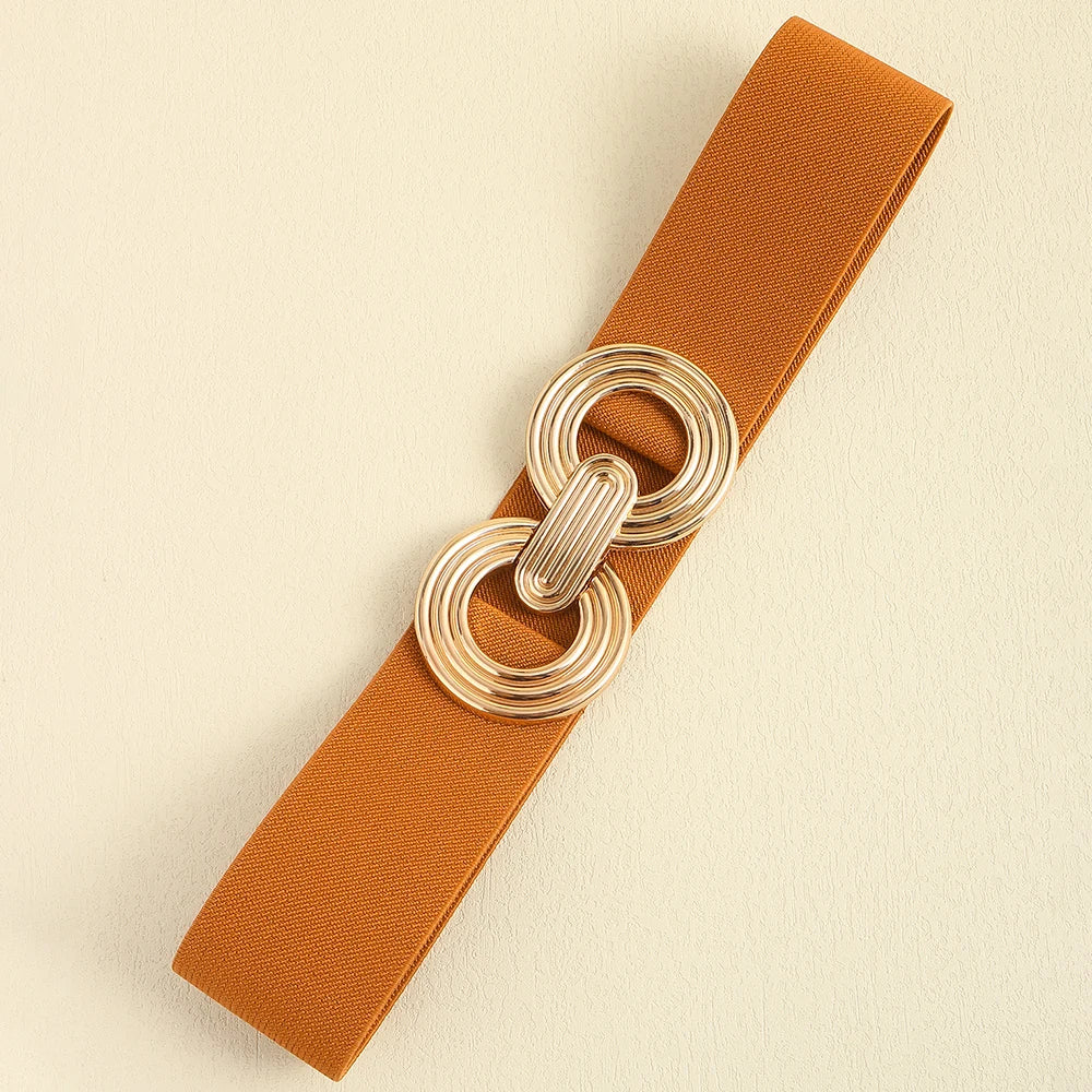 Damesriem - Stretch - Gouden gesp - Elastische riem - Tailleband-Hallo Susanne
