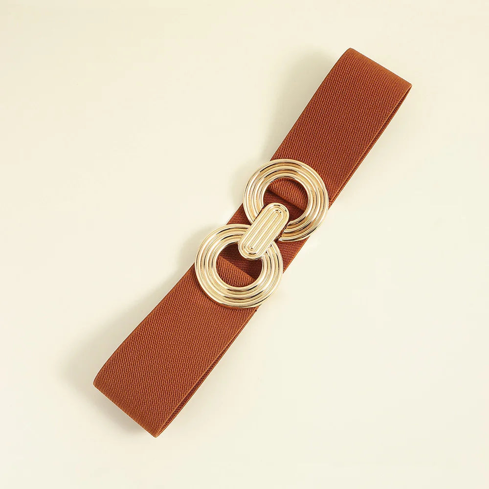 Damesriem - Stretch - Gouden gesp - Elastische riem - Tailleband-Hallo Susanne