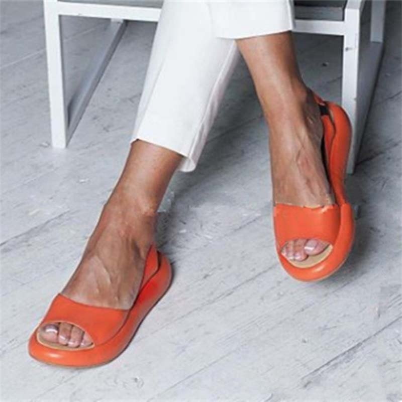 Damessandalen | Elastische band | Open teen | Platte sandalen | Zomersandalen-Hallo Susanne