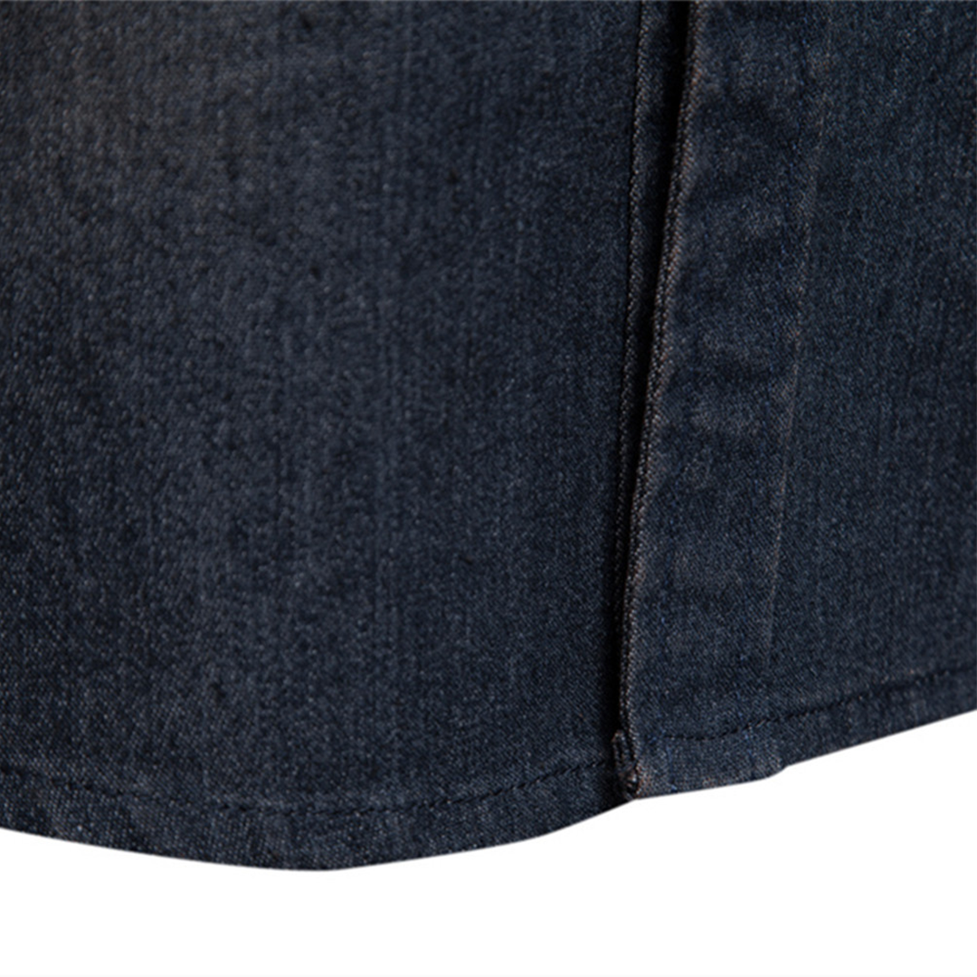 Denim Shirt | Button-Up | Collared | Shirt Met Lange Mouwen | Heren Overhemd-Hallo Susanne