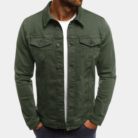 Denim jack - klassieke spijkerjas met knoopsluiting voor heren voor de zomer-Hallo Susanne