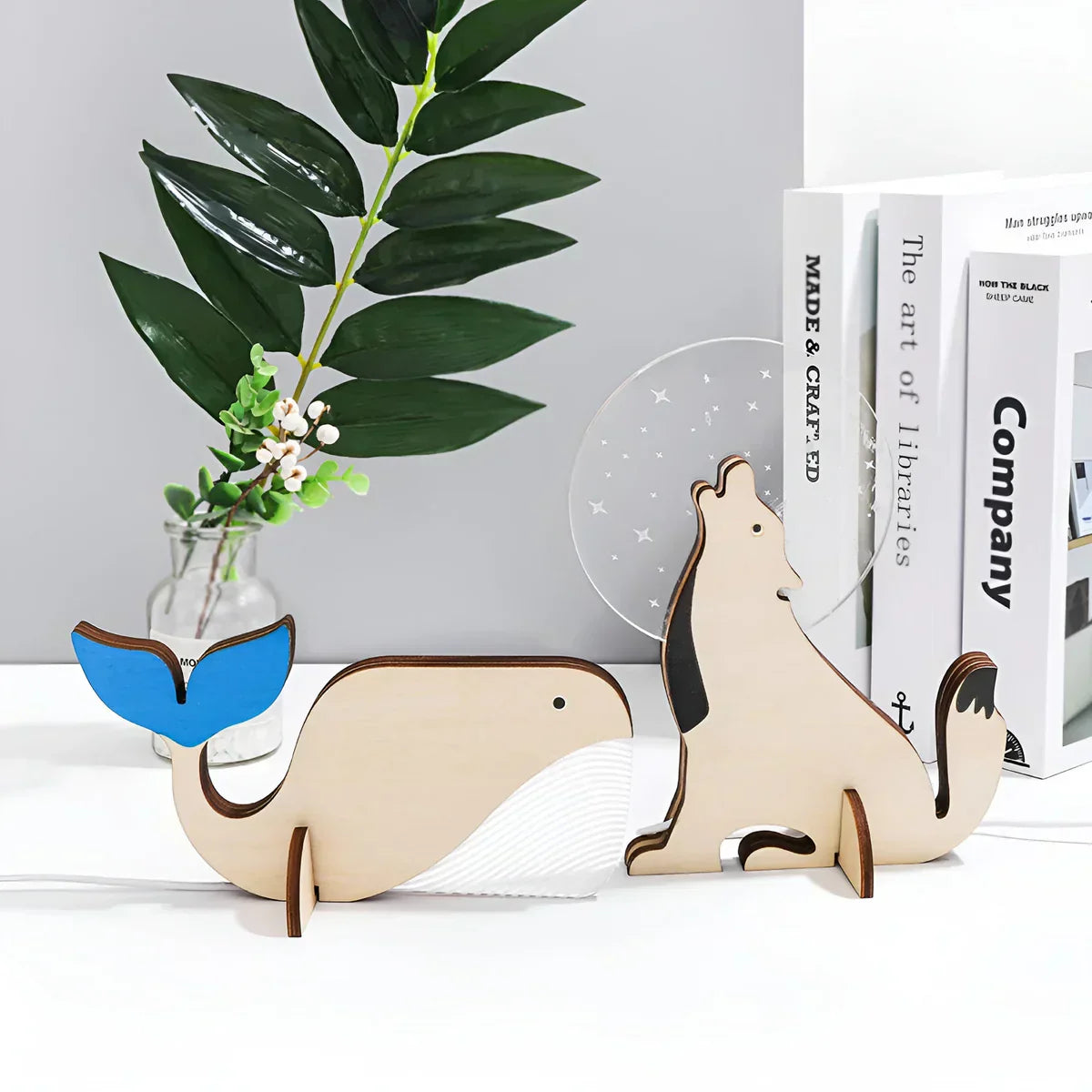 Dierenlamp - Houten - Vogel - Nachtkastlampje - Tafellamp-Hallo Susanne