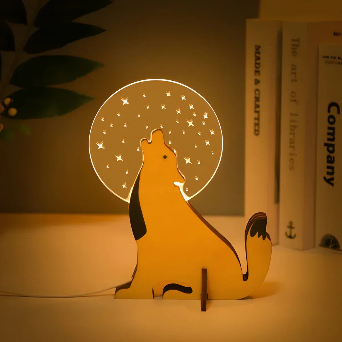 Dierenlamp - Houten - Vogel - Nachtkastlampje - Tafellamp-Hallo Susanne
