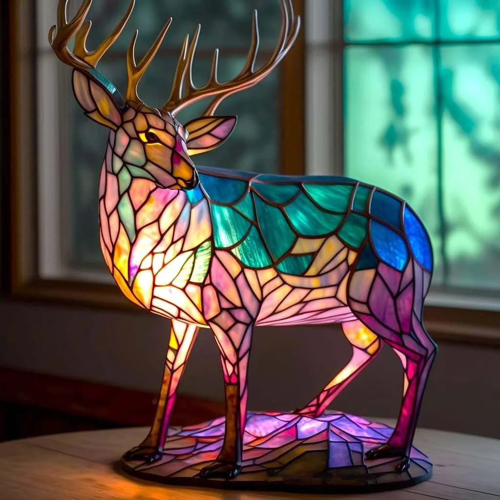 Dierenlamp - Kleurrijk Design Glazen Tafellamp-Hallo Susanne
