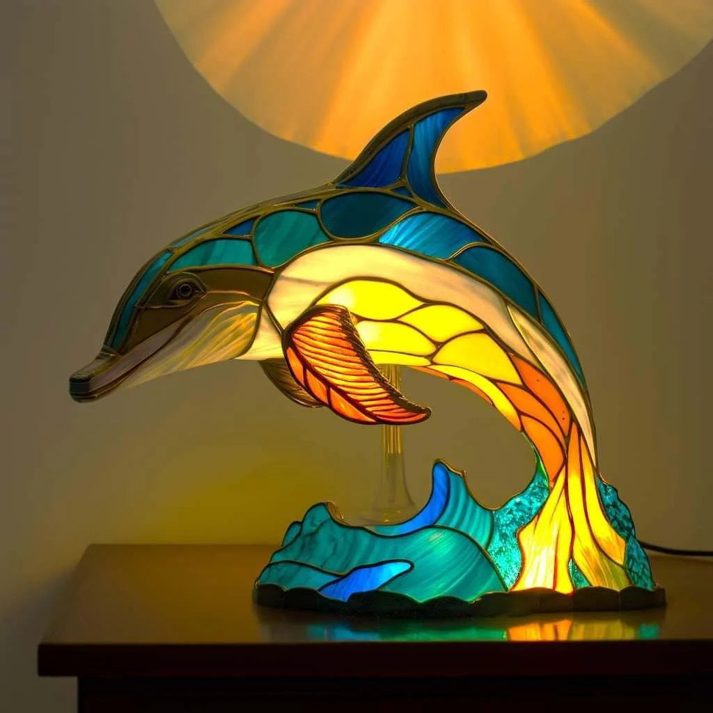 Dierenlamp - Kleurrijk Design Glazen Tafellamp-Hallo Susanne