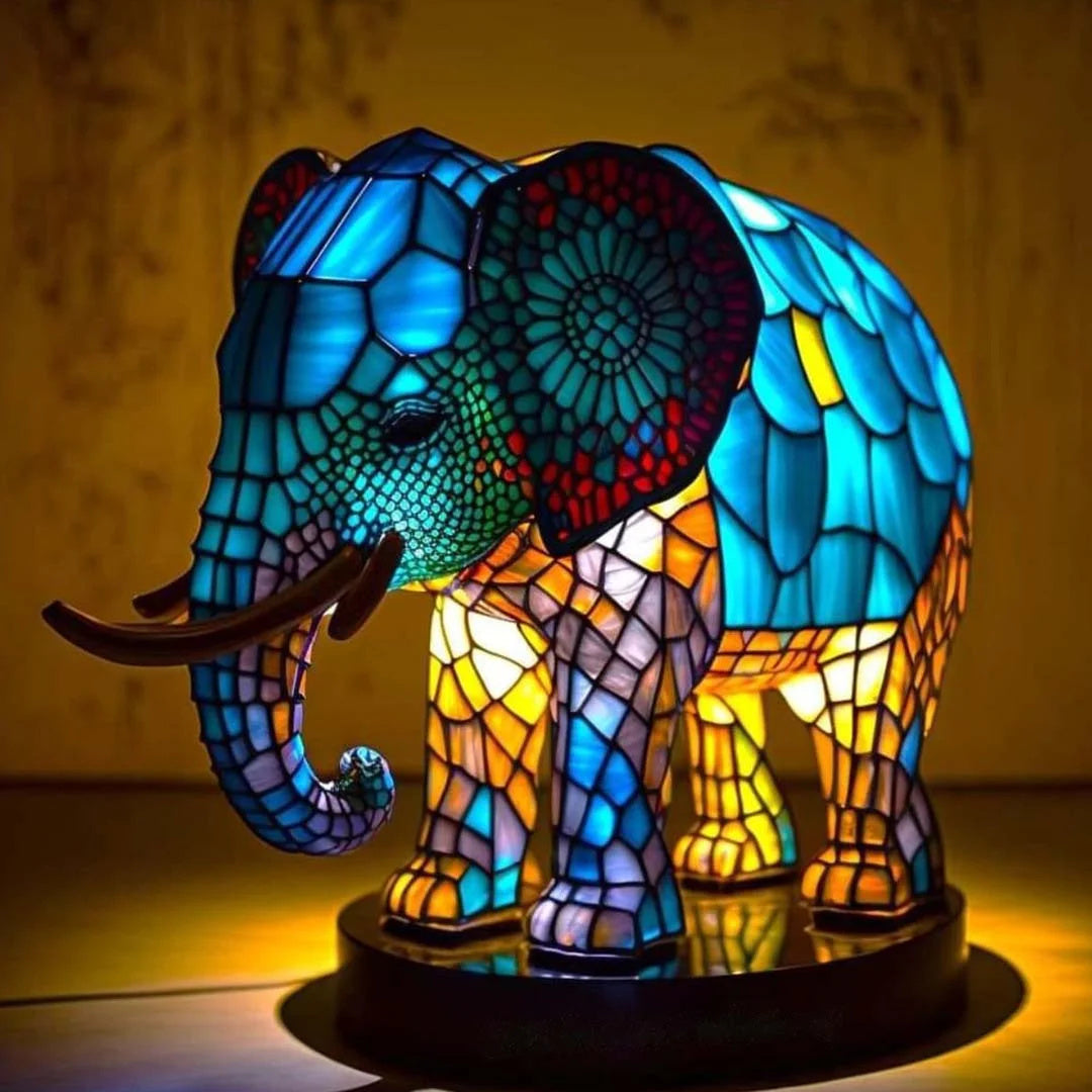 Dierenlamp - Kleurrijk Design Glazen Tafellamp-Hallo Susanne